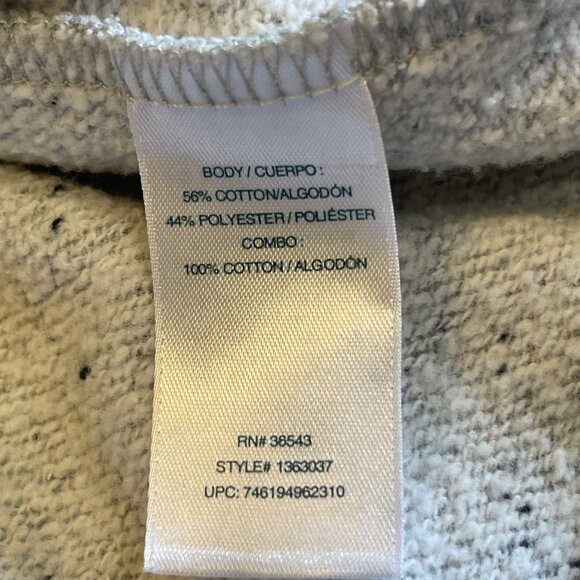 IZOD Women's Long Sleeve Tie-Front 2-Fer Sweatshirt Plaid Underlay Size XXL - Picture 5 of 10